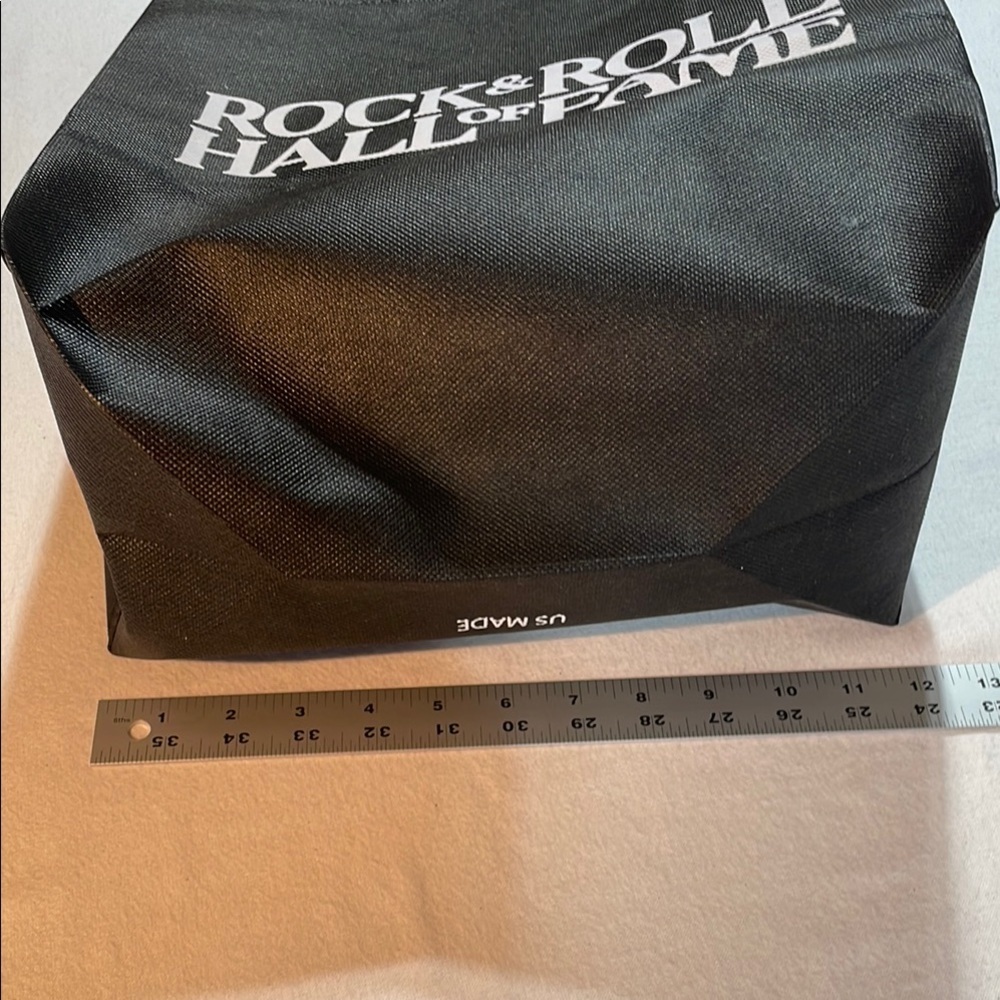 New Rock & Roll Black Tote Bag from Cleveland Ohio 13 x 7 - Picture 6 of 11